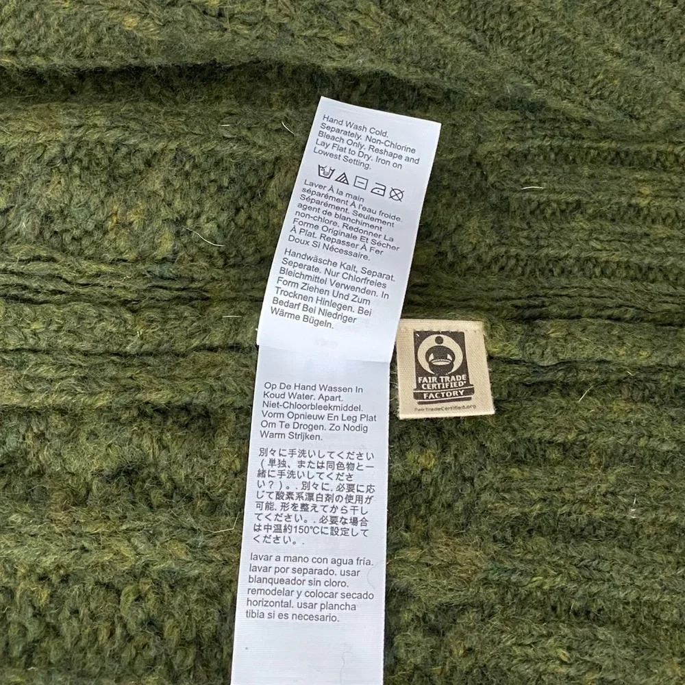 Madewell New Wool Pointelle Chunky Cable Knit Fisherman Cardigan Oversized - Picture 13 of 14